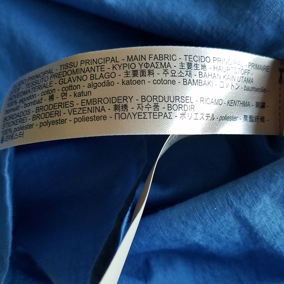 NWT Massimo Dutti Boho Long Sleeve Shirt Embroidered Tassel Size XS 100%cotton - Picture 8 of 8